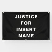 文字抗議の裁判 横断幕 (横)