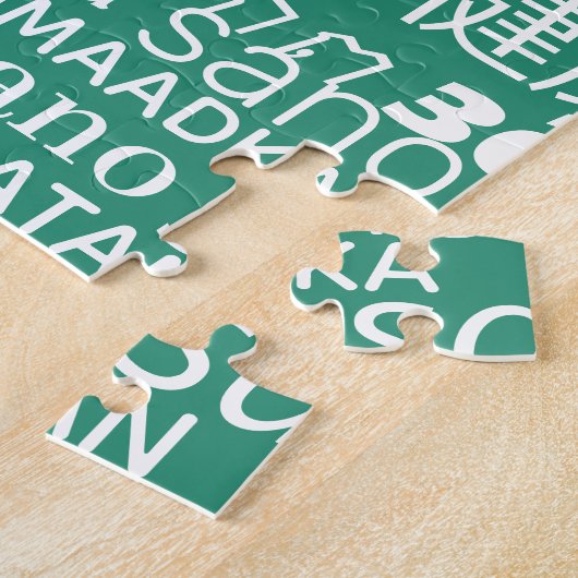 文字正常性ワード数々の言語パズルの色 ジグソーパズル (側面)