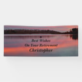 文字漁師退パーソナライズされた職3行 横断幕 (横)