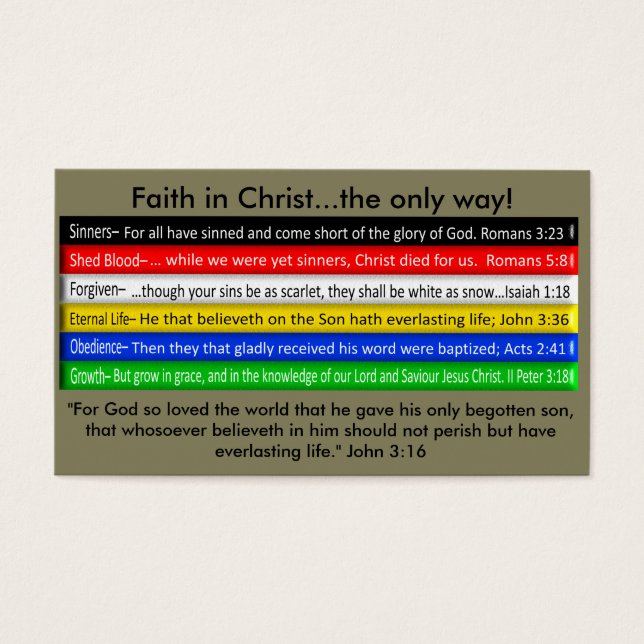 文字無し本の福音カード (正面)