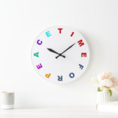 文字盤-着色される平和の時間 ラージ壁時計 (ホーム)