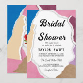 文字破カスタム裂紙ブライダルシャワー招待 招待状 (正面/裏面)