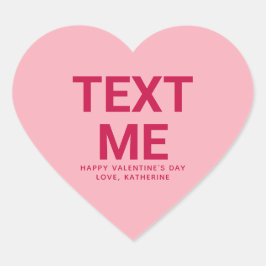 文字私ピンクのおもしろいかわいいバレンタインデーの会話 ハートシール