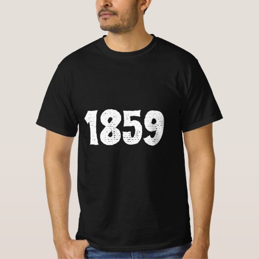 文字素晴らしベースのヴィンテージ1859 for him Tシャツ (正面)