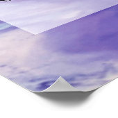 文字紫カスタム抽象芸術アルコールインクの追加 ポスター (角)