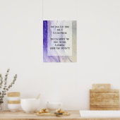 文字紫カスタム抽象芸術アルコールインクの追加 ポスター (キッチン)