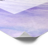 文字紫カスタム抽象芸術アルコールインクの追加 ポスター (角)