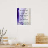 文字紫カスタム抽象芸術アルコールインクの追加 ポスター (キッチン)