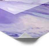 文字紫カスタム抽象芸術アルコールインクの追加 ポスター (角)