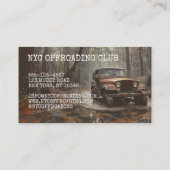 文字統合されたOffroading写真 名刺 (裏面)