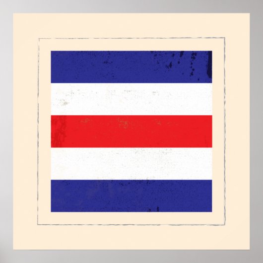 文字航海の「C」信号フラグ ポスター (正面)