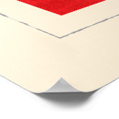 文字航海の「E」信号フラグ ポスター (角)