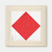 文字航海の「F」信号フラグ マグネット (正面)