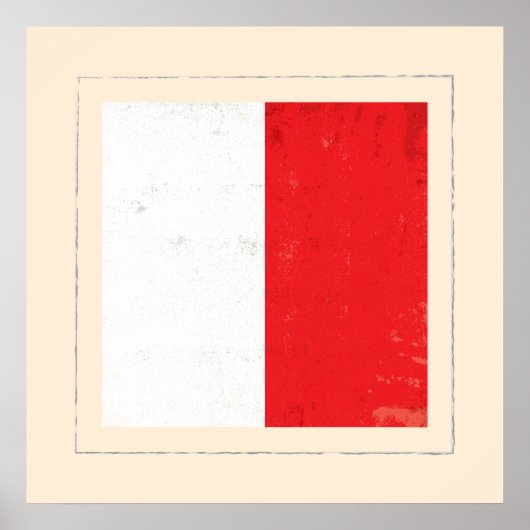 文字航海の「H」信号フラグ ポスター (正面)