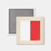 文字航海の「H」信号フラグ マグネット (正面/裏面)