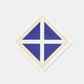 文字航海の「M」信号フラグ スタンダードカクテルナプキン (角)