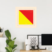 文字航海の「O」信号フラグ ポスター (ホームオフィス)