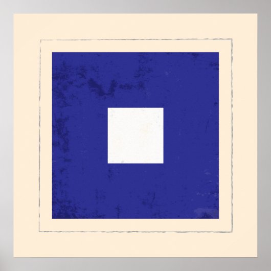 文字航海の「P」信号フラグ ポスター (正面)