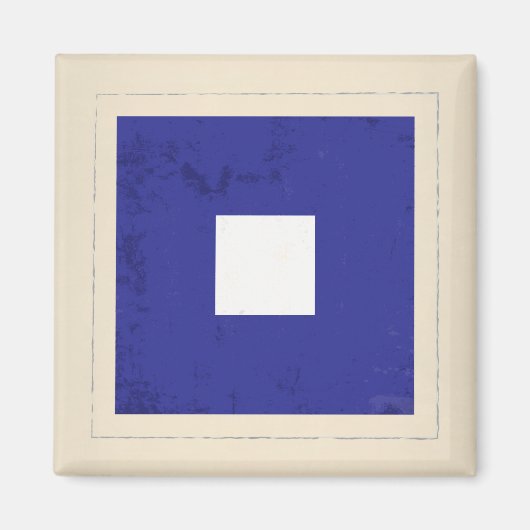 文字航海の「P」信号フラグ マグネット (正面)