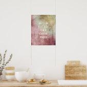 文字色カスタムの数々の追加グランジ ポスター (キッチン)