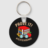 文字証拠を証明する英語先生 キーホルダー (正面)