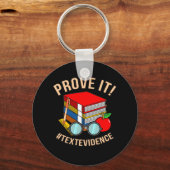 文字証拠を証明する英語先生 キーホルダー (正面)