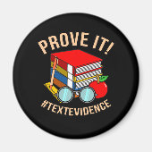 文字証拠を証明する英語先生 マグネット (正面)