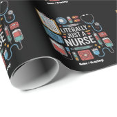 文字通りナース登録ナースギフト ラッピングペーパー (ロールコーナー)