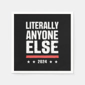 文字通り他の誰もが2024政治的おもしろいな スタンダードカクテルナプキン (正面)