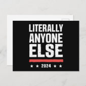 文字通り他の誰もが2024政治的おもしろいな ポストカード (正面/裏面)
