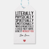 文字通り君がいなければ出来なかった ギフトタグ (正面)