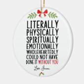 文字通り君がいなければ出来なかった セラミックオーナメント (左)