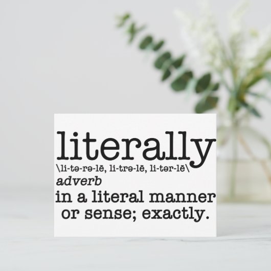 文字通り定義された英文法 ポストカード (スタンド正面)