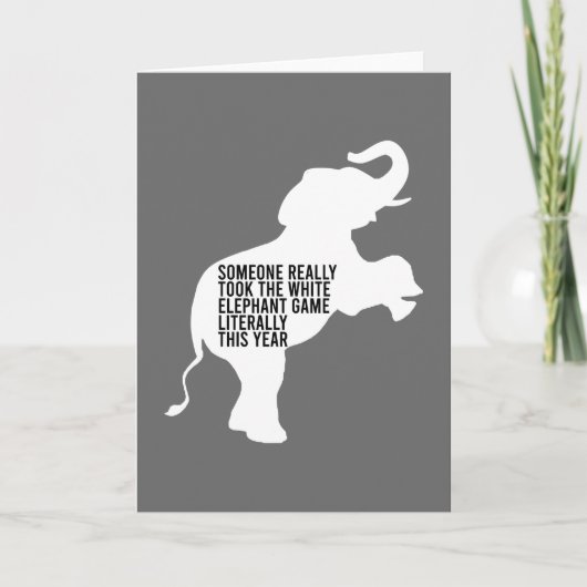文字通り最もおかしい白象の贈り物 カード (正面)