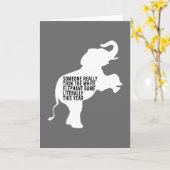 文字通り最もおかしい白象の贈り物 カード (黄色い花)