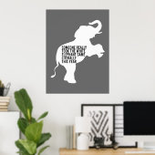 文字通り最悪の最も面白い白象の贈り物 ポスター (ホームオフィス)