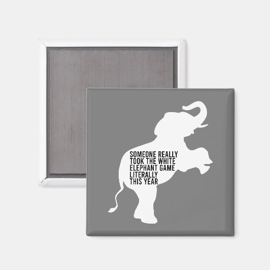 文字通り最悪の最も面白い白象の贈り物 マグネット (正面/裏面)