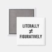 文字通り比喩的に等しくない マグネット (正面/裏面)