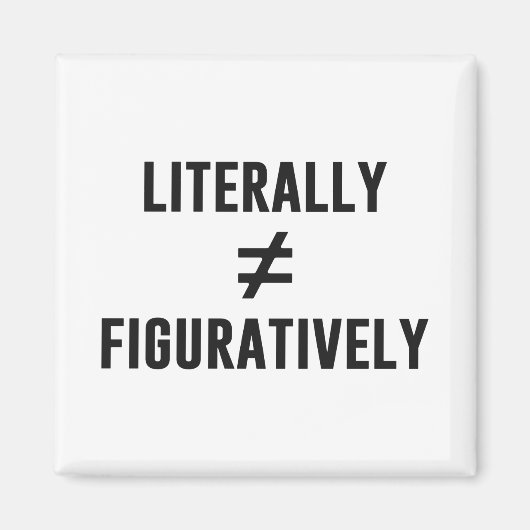 文字通り比喩的に等しくない マグネット (正面)