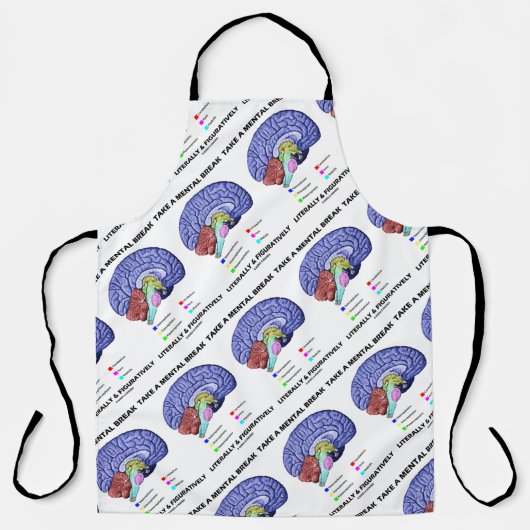 文字通り比喩的に精神的な休憩を取る エプロン (正面)