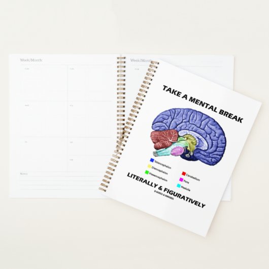 文字通り比喩的に精神的な休憩を取る プランナー手帳 (ディスプレー)