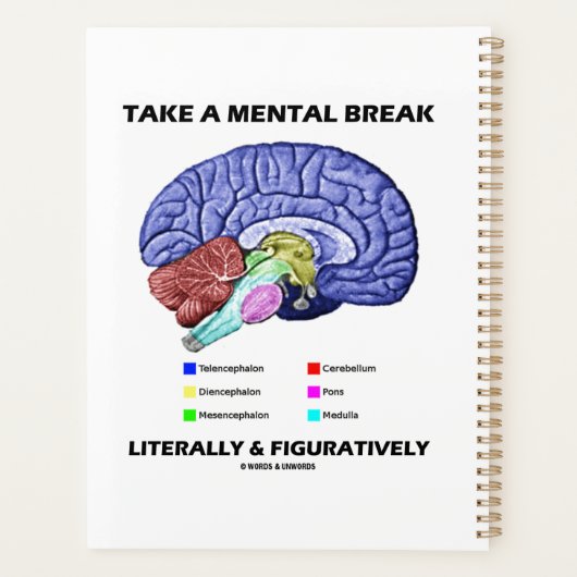 文字通り比喩的に精神的な休憩を取る プランナー手帳 (裏面)