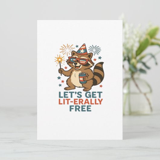 文字通り解放されよう - 無料デザインファンキーなパーティー名言 シーズンカード (スタンド正面)