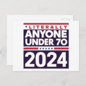 文字通り誰でも2024年米国大統領選挙 ポストカード (正面/裏面)