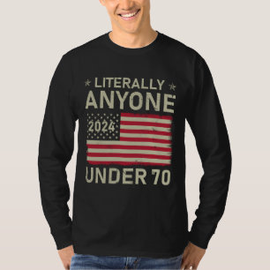文字通り誰でも70選挙2024政治下 Tシャツ