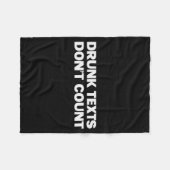 文字飲はユーモアを飲む愛おもしろい者を数えない フリースブランケット (正面(横))