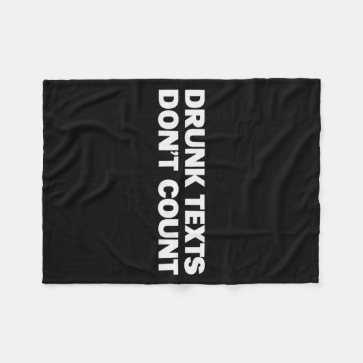 文字飲はユーモアを飲む愛おもしろい者を数えない フリースブランケット (正面(横))