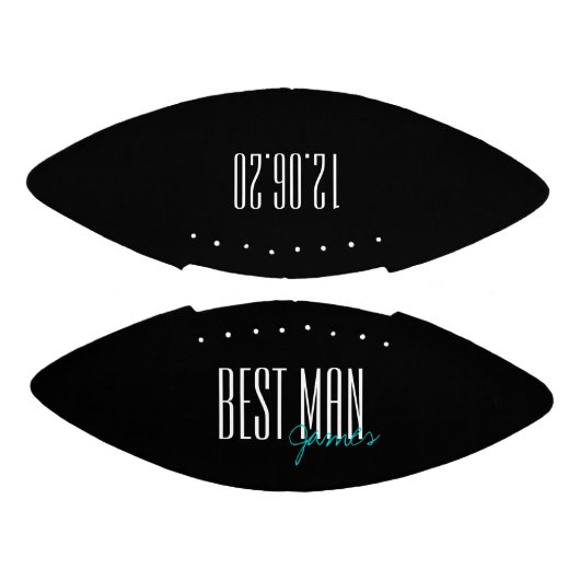 文字「はっきりした花婿介添人」パーソナライズされた アメリカンフットボール (パネル)