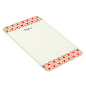 文字 カスタマイズ いちご　ギンガムチェック　サーモンピンク　 マグネット (右側)