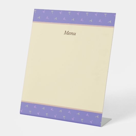 文字　カスタマイズ　とんぼ　パープル   台座サイン (正面)